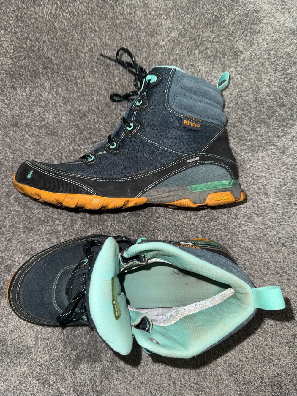 Ahnu Hiking Boots with Teal Accents Women’s